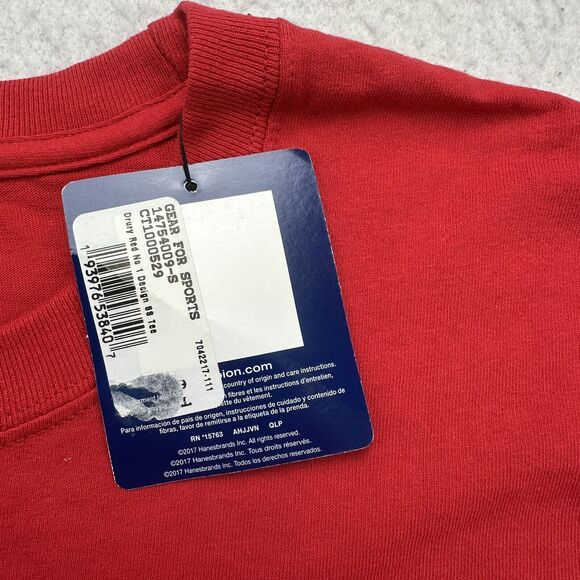 Champion Drury Panthers Shirt Mens Small S Red Black Short Sleeve NWT - Picture 6 of 12